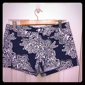 Gap Printed Canvas Dark Blue & White Shorts Size 8